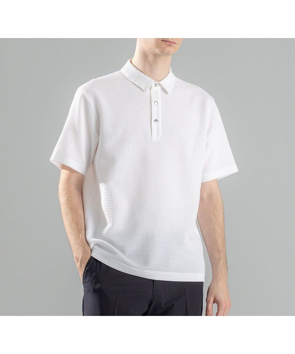 【ジョゼフ オム/JOSEPH HOMME / MEN】の新型【オリジナル素材/シワになりにくい】ライトタックジャージー ポロシャツ インテリア・キッズ・メンズ・レディースファッション・服の通販 founy(ファニー) 　ファッション　Fashion　メンズファッション　Fashion for Men　トップス・カットソー　Cut & Sew Tops　メンズシャツ　Shirts　ポロシャツ / きれいめカジュアルスタイル　Polo Shirts　シンプル　Simple, Minimal　スリット　Slit, Slit Detail　フロント　Front, Front Design　ポケット　Pocket, Pocket Detail　ポロシャツ　Polo Shirt, Collared Tee　半袖　Short Sleeve, Half Sleeve　夏　Summer　春　Spring　S/S・春夏　SS, Spring/Summer, Warm Season　ホワイト系|ID: prp329100004858416 ipo3291000000035909528
