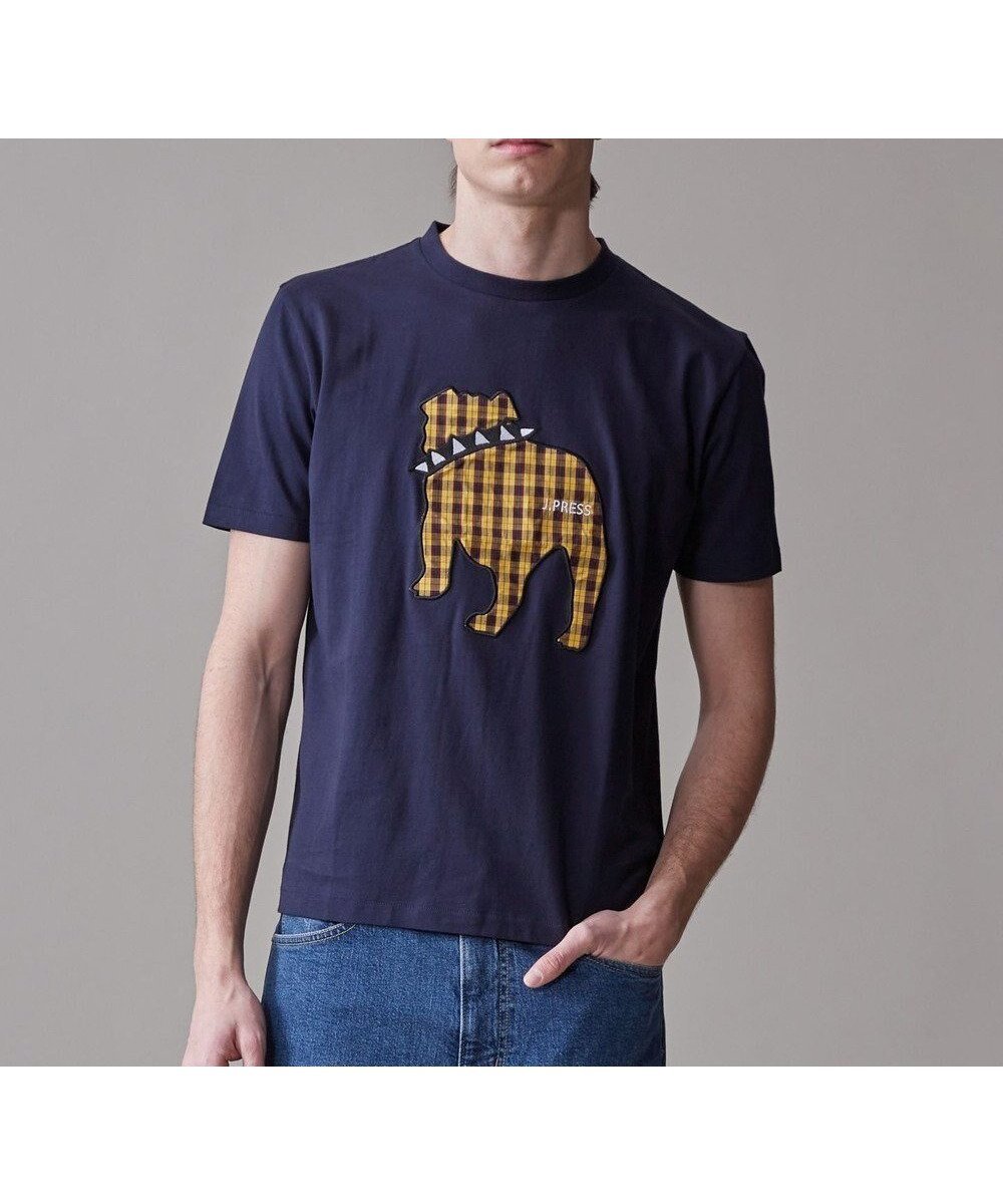 【ジェイ プレス/J.PRESS / MEN】の新色登場!【毎シーズン大好評】【UNISEX】ファブリックワッペン バックブルTシャツ インテリア・キッズ・メンズ・レディースファッション・服の通販 founy(ファニー) 　ファッション　Fashion　メンズファッション　Fashion for Men　トップス・カットソー　Cut & Sew Tops　メンズシャツ　Shirts　インナー　Innerwear　ヴィンテージ　Vintage Style　春　Spring　カットソー　Cut and Sewn Top　ジャケット　Jacket, Outerwear　チェック　Check, Plaid, Tartan　人気　Popular, Best Seller　ファブリック　Fabric, Textile　フィット　Fit, Slim Fit　フロント　Front, Front Design　羽織　Haori, Light Jacket　ユニセックス　Unisex, Genderless　レギュラー　Regular, Standard Fit　S/S・春夏　SS, Spring/Summer, Warm Season　夏　Summer　ネイビー系|ID: prp329100004858418 ipo3291000000035909653