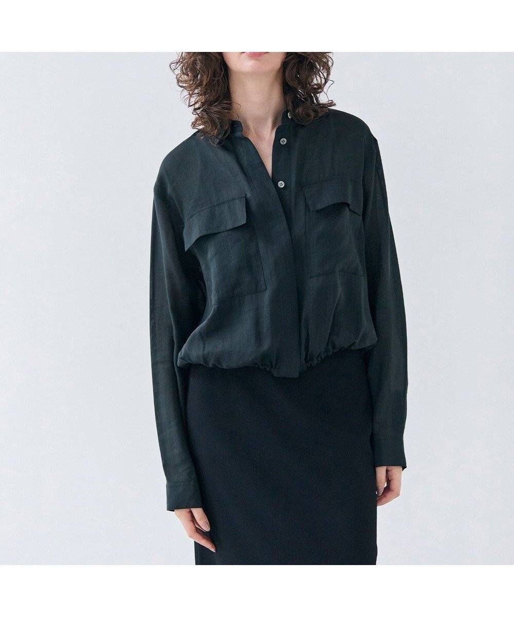 【ベイジ,/BEIGE,】の【洗える・Precious 6月号掲載】PAULINE / ビックポケットドロストリネンブラウス インテリア・キッズ・メンズ・レディースファッション・服の通販 founy(ファニー) 　雑誌掲載アイテム　Magazine Picks & Fashion Features　ファッション雑誌　Fashion Magazines　プレシャス　Precious　ファッション　Fashion　レディースファッション　Fashion for Women　トップス・カットソー　Cut & Sew Tops　シャツ・ブラウス・オフィスカジュアル　Elegant Blouses & Button-Ups　6月号　June Issue, Jun. Edition　キャミソール　Camisole, Spaghetti Strap Top　シアー　Sheer, See-Through　ショート　Short, Short Length　タンク　Tank Top, Sleeveless Top　ドローストリング　Drawstring, Pull Cord　フラップ　Flap, Flap Pocket　ブルゾン　Blouson, Bomber Jacket　ポケット　Pocket, Pocket Detail　リネン　Linen, Linen Fabric　ロング　Long, Long-Length　夏　Summer　定番　Standard, Basic Item　春　Spring　S/S・春夏　SS, Spring/Summer, Warm Season　洗える　Machine Washable　雑誌　Magazine, Fashion Magazine　Black|ID: prp329100004858452 ipo3291000000035910213