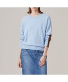 【アイシービー/iCB】の【CLASSY.1月号掲載・前後着用可能】ピュアカシミヤ バイカラーニット サックス×コーヒー系|ID: prp329100004858462 ipo3291000000035910432