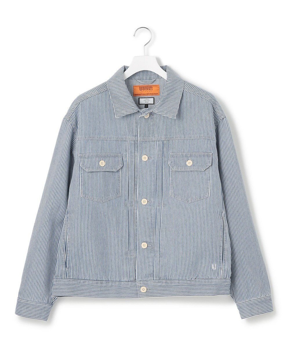 【ジェイプレスヨークストリート/J.PRESS YORK STREET】の【UNISEX】UNIVERSAL OVERALL × YORK STREET デニムジャケット インテリア・キッズ・メンズ・レディースファッション・服の通販 founy(ファニー) 　ファッション　Fashion　レディースファッション　Fashion for Women　アウター　Coat / Outerwear Collection　レディースジャケット・軽アウター　Jackets　デニムジャケット / カジュアルアウター　Denim Jackets　インナー　Innerwear　春　Spring　ショルダー　Shoulder, Shoulder Strap　ジャケット　Jacket, Outerwear　ジーンズ　Jeans, Denim Pants　スウェット / スエット　Sweatshirt, Sweatwear　デニム　Denim, Jeans Material　ドロップ　Drop Shoulder, Dropped Style　定番　Standard, Basic Item　ポケット　Pocket, Pocket Detail　ユニセックス　Unisex, Genderless　リラックス　Relax, Relaxed Fit　ワーク　Workwear, Utility Style　S/S・春夏　SS, Spring/Summer, Warm Season　夏　Summer　ブルー系1|ID: prp329100004858481 ipo3291000000035910753