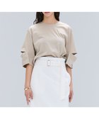 【ベイジ,/BEIGE,】の【洗える】DUOMO / コットンスリットスリーブトップス Taupe|ID: prp329100004858489 ipo3291000000035910833