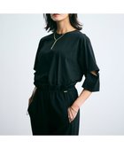 【ベイジ,/BEIGE,】の【洗える】DUOMO / コットンスリットスリーブトップス Black|ID: prp329100004858489 ipo3291000000035910838