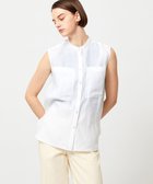 【ベイジ,/BEIGE,】のBASILE / バンドカラーシャツ 人気、トレンドファッション・服の通販 founy(ファニー) ファッション Fashion レディースファッション Fashion for Women トップス・カットソー Cut & Sew Tops シャツ・ブラウス・オフィスカジュアル Elegant Blouses & Button-Ups シンプル Simple, Minimal スタイリッシュ Stylish, Fashionable ノースリーブ Sleeveless, No-Sleeve ボトム Bottoms, Lower Wear ポケット Pocket, Pocket Detail リネン Linen, Linen Fabric 夏 Summer 春 Spring S/S・春夏 SS, Spring/Summer, Warm Season 洗える Machine Washable ビジネス 仕事 通勤 Business / Work / Commuting thumbnail White|ID: prp329100004858525 ipo3291000000035911503