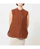 【ベイジ,/BEIGE,】のBASILE / バンドカラーシャツ 人気、トレンドファッション・服の通販 founy(ファニー) ファッション Fashion レディースファッション Fashion for Women トップス・カットソー Cut & Sew Tops シャツ・ブラウス・オフィスカジュアル Elegant Blouses & Button-Ups シンプル Simple, Minimal スタイリッシュ Stylish, Fashionable ノースリーブ Sleeveless, No-Sleeve ボトム Bottoms, Lower Wear ポケット Pocket, Pocket Detail リネン Linen, Linen Fabric 夏 Summer 春 Spring S/S・春夏 SS, Spring/Summer, Warm Season 洗える Machine Washable ビジネス 仕事 通勤 Business / Work / Commuting thumbnail Brown|ID: prp329100004858525 ipo3291000000035911509