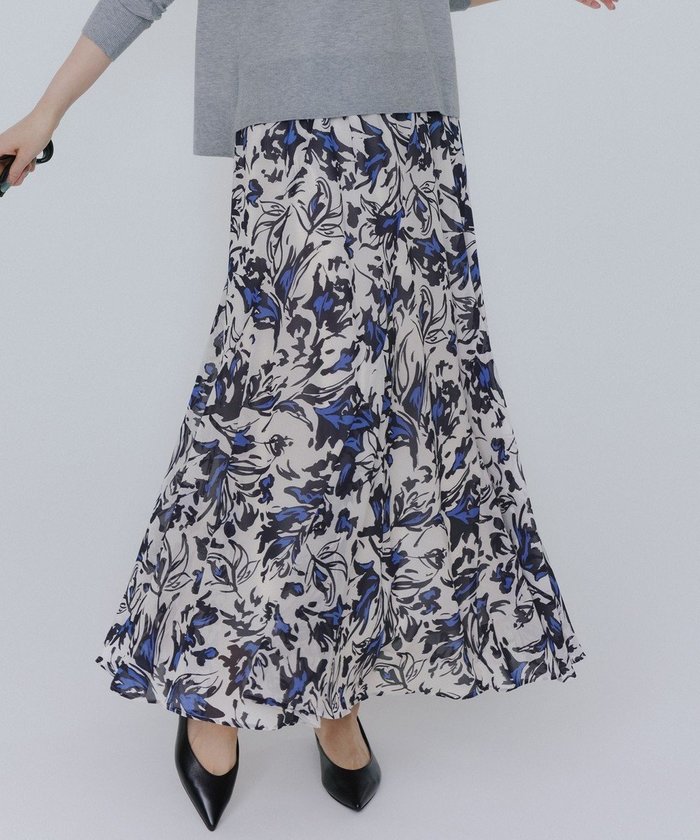 【23区/NIJYUSANKU】の【洗える】ニュアンスフラワープリント フレア スカート インテリア・キッズ・メンズ・レディースファッション・服の通販 founy(ファニー) https://founy.com/ ファッション Fashion レディースファッション Fashion for Women スカート Skirts Aライン・フレアスカート A-Line & Flared Skirts イエロー Yellow 春 Spring 洗える Machine Washable ギャザー Gathered, Ruffled シルク Silk, 100% Silk シンプル Simple, Minimal スカーフ Scarf, Neckwear セットアップ Set-Up, Coordinated Outfit ドレープ Drape, Draping Fabric フラワー Flower, Floral フレア Flare, Flared プリント Print, Printed Pattern S/S・春夏 SS, Spring/Summer, Warm Season おすすめ Recommended / Our Picks 夏 Summer エレガント 上品 Elegant 2025年 2025 2025春夏・S/S Spring/Summer 2025 SS25 |ID: prp329100004858536 ipo3291000000035911796