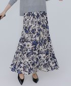 【23区/NIJYUSANKU】の【洗える】ニュアンスフラワープリント フレア スカート ネイビープリント|ID: prp329100004858536 ipo3291000000035911797