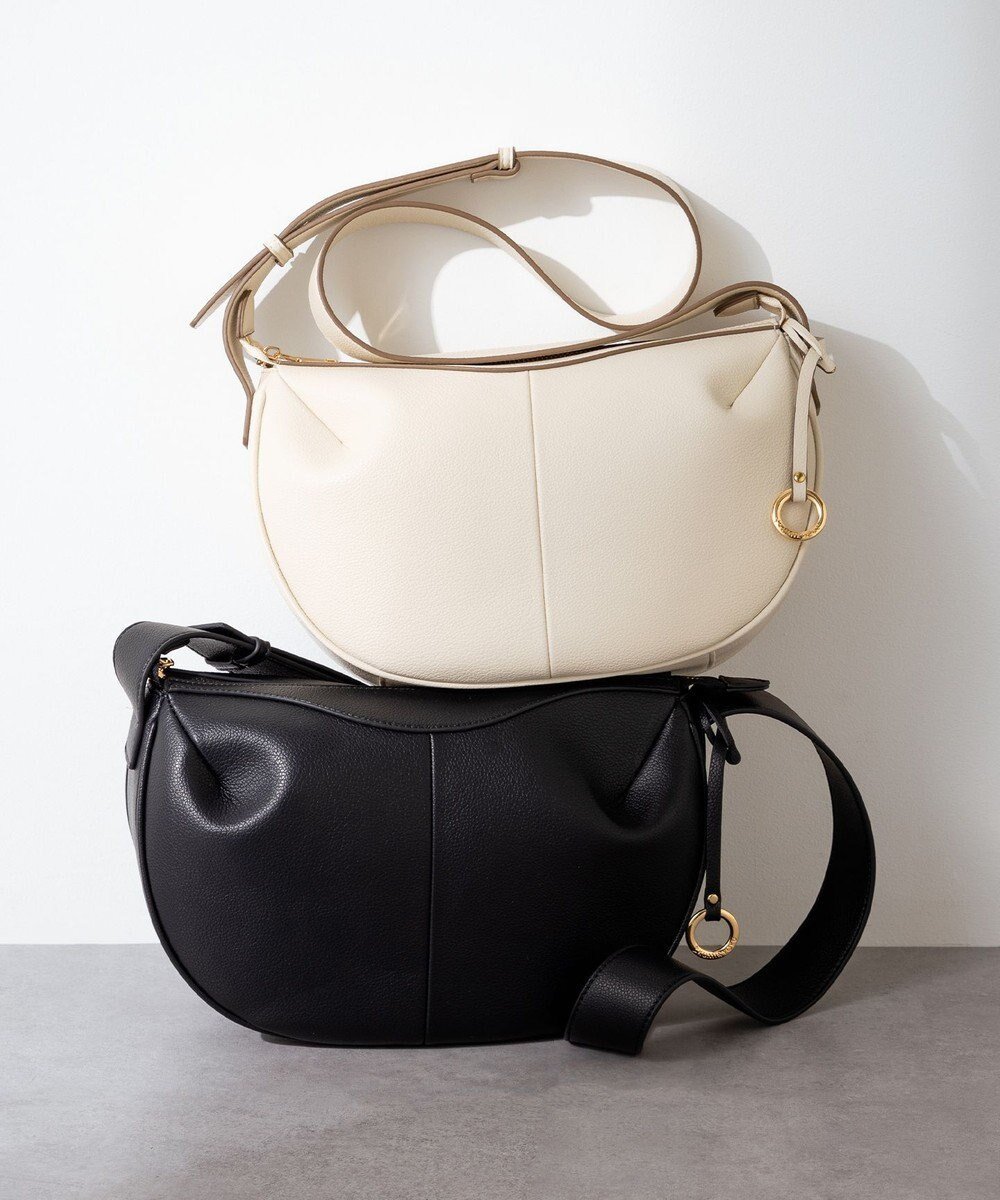 【組曲/KUMIKYOKU】のハーフムーンショルダー バッグ インテリア・キッズ・メンズ・レディースファッション・服の通販 founy(ファニー) 　ファッション　Fashion　レディースファッション　Fashion for Women　バッグ　Bags　ショルダー　Shoulder, Shoulder Strap　フェイクレザー　Faux Leather, PU Leather　エレガント 上品　Elegant　夏　Summer　旅行　Travel　春　Spring　S/S・春夏　SS, Spring/Summer, Warm Season　ブラック系|ID: prp329100004858559 ipo3291000000035912267