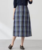 【ジェイ プレス/J.PRESS】の【洗える】ECO DOBBY チェック スカート ネイビー系3|ID: prp329100004858564 ipo3291000000035912359
