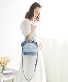 【スタイルコード/STYLE CODE】の【MERCURYDUO/マーキュリーデュオ】ミックスマテリアル ハンドバッグ ブルー|ID: prp329100004858623 ipo3291000000035913548