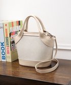 【スタイルコード/STYLE CODE】の【MERCURYDUO/マーキュリーデュオ】ミックスマテリアル ハンドバッグ ベージュ|ID: prp329100004858623 ipo3291000000035913550