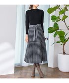 【ティアクラッセ/Tiaclasse】の【洗える】千鳥柄ニットプリーツワンピース ブラック|ID: prp329100004858628 ipo3291000000035913813