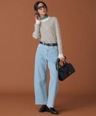【エニィ スィス/any SiS】の【美Denimシリーズ】セミカーブワイド デニム ブリーチインディゴ|ID: prp329100004858634 ipo3291000000035913873