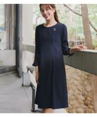 【ティアクラッセ/Tiaclasse】の【洗える】チェックコンビエンパイアワンピース ネイビー|ID: prp329100004858645 ipo3291000000035914109