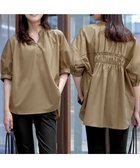 【ティアクラッセ/Tiaclasse】の【洗える】バックギャザーシャツ ベージュ|ID: prp329100004858664 ipo3291000000035914483