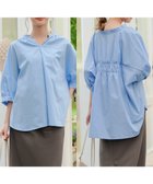 【ティアクラッセ/Tiaclasse】の【洗える】バックギャザーシャツ サックス|ID: prp329100004858664 ipo3291000000035914485