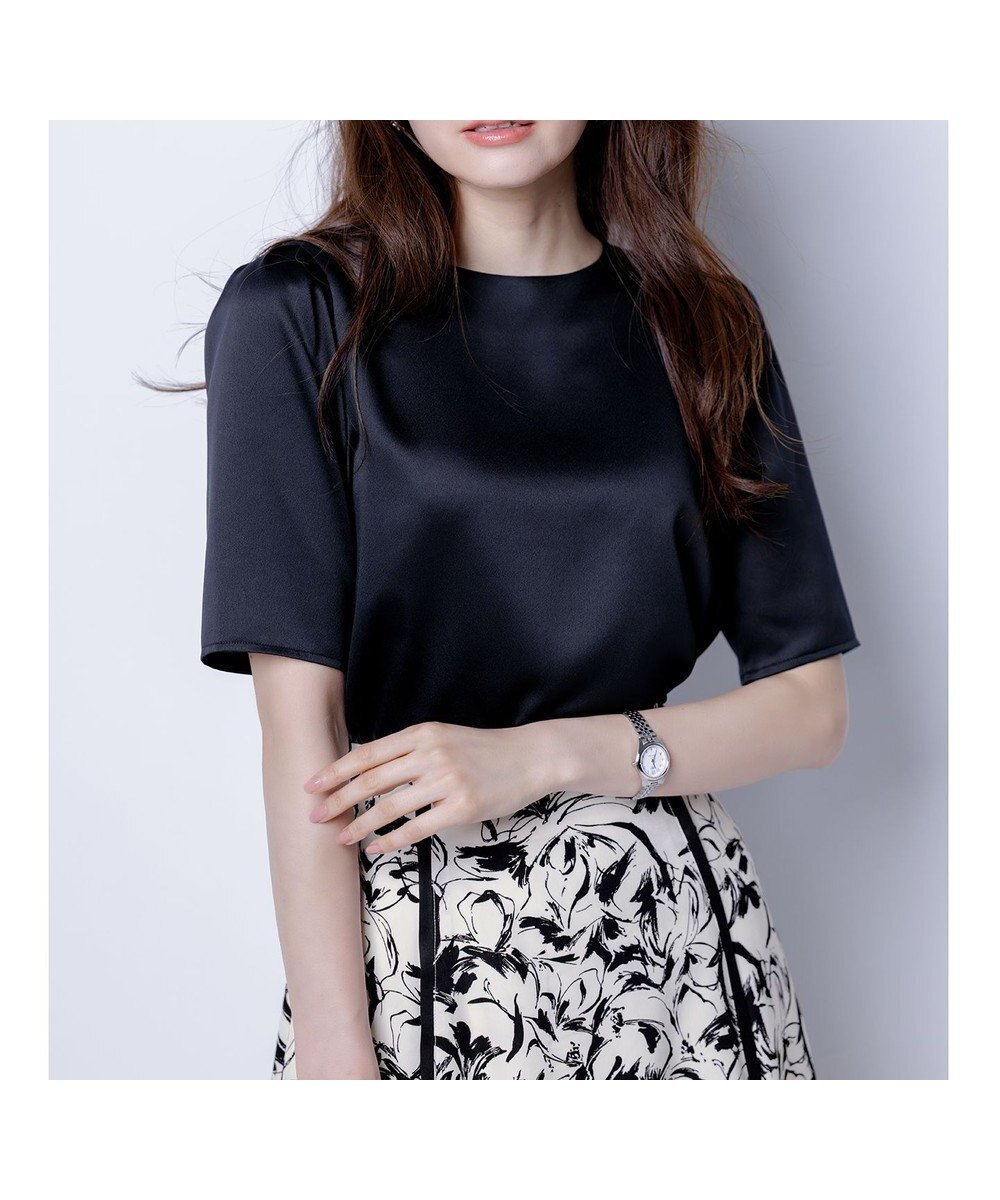 【エニィ スィス/any SiS】の【洗える】サテン プルオーバー 人気、トレンドファッション・服の通販 founy(ファニー) 　ファッション　Fashion　レディースファッション　Fashion for Women　トップス・カットソー　Cut & Sew Tops　シャツ・ブラウス・オフィスカジュアル　Elegant Blouses & Button-Ups　ロングTシャツ・Tシャツ　Longline T-Shirts & Tees　カジュアルプルオーバー・ニットトップス　Pullovers & Knit Tops / Casual Pullovers　カットソー・ベーシックTシャツ　Cut-and-Sewn Tops / Stretch Tees & Basics　インナー　Innerwear　ウォッシャブル　Machine Washable　春　Spring　洗える　Machine Washable　カットソー　Cut and Sewn Top　サテン　Satin, Glossy Fabric　シルク　Silk, 100% Silk　シンプル　Simple, Minimal　ジャケット　Jacket, Outerwear　スリーブ　Sleeve, Long Sleeve / Short Sleeve　デニム　Denim, Jeans Material　ドレープ　Drape, Draping Fabric　ボトム　Bottoms, Lower Wear　ループ　Loop, Loop Knit　S/S・春夏　SS, Spring/Summer, Warm Season　おすすめ　Recommended / Our Picks　夏　Summer　エレガント 上品　Elegant　新作・新入荷　New Arrivals / New In　 other-1|ID: prp329100004858673 ipo3291000000035914655