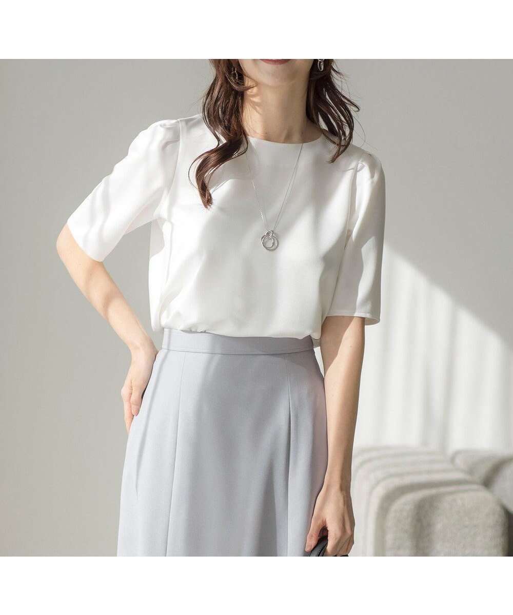 【エニィ スィス/any SiS】の【洗える】サテン プルオーバー インテリア・キッズ・メンズ・レディースファッション・服の通販 founy(ファニー) 　ファッション　Fashion　レディースファッション　Fashion for Women　トップス・カットソー　Cut & Sew Tops　シャツ・ブラウス・オフィスカジュアル　Elegant Blouses & Button-Ups　ロングTシャツ・Tシャツ　Longline T-Shirts & Tees　カジュアルプルオーバー・ニットトップス　Pullovers & Knit Tops / Casual Pullovers　カットソー・ベーシックTシャツ　Cut-and-Sewn Tops / Stretch Tees & Basics　インナー　Innerwear　ウォッシャブル　Machine Washable　春　Spring　洗える　Machine Washable　カットソー　Cut and Sewn Top　サテン　Satin, Glossy Fabric　シルク　Silk, 100% Silk　シンプル　Simple, Minimal　ジャケット　Jacket, Outerwear　スリーブ　Sleeve, Long Sleeve / Short Sleeve　デニム　Denim, Jeans Material　ドレープ　Drape, Draping Fabric　ボトム　Bottoms, Lower Wear　ループ　Loop, Loop Knit　S/S・春夏　SS, Spring/Summer, Warm Season　おすすめ　Recommended / Our Picks　夏　Summer　エレガント 上品　Elegant　新作・新入荷　New Arrivals / New In　オフ|ID: prp329100004858673 ipo3291000000035914659