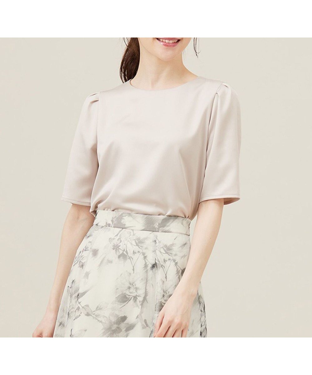 【エニィ スィス/any SiS】の【洗える】サテン プルオーバー インテリア・キッズ・メンズ・レディースファッション・服の通販 founy(ファニー) 　ファッション　Fashion　レディースファッション　Fashion for Women　トップス・カットソー　Cut & Sew Tops　シャツ・ブラウス・オフィスカジュアル　Elegant Blouses & Button-Ups　ロングTシャツ・Tシャツ　Longline T-Shirts & Tees　カジュアルプルオーバー・ニットトップス　Pullovers & Knit Tops / Casual Pullovers　カットソー・ベーシックTシャツ　Cut-and-Sewn Tops / Stretch Tees & Basics　インナー　Innerwear　ウォッシャブル　Machine Washable　春　Spring　洗える　Machine Washable　カットソー　Cut and Sewn Top　サテン　Satin, Glossy Fabric　シルク　Silk, 100% Silk　シンプル　Simple, Minimal　ジャケット　Jacket, Outerwear　スリーブ　Sleeve, Long Sleeve / Short Sleeve　デニム　Denim, Jeans Material　ドレープ　Drape, Draping Fabric　ボトム　Bottoms, Lower Wear　ループ　Loop, Loop Knit　S/S・春夏　SS, Spring/Summer, Warm Season　おすすめ　Recommended / Our Picks　夏　Summer　エレガント 上品　Elegant　新作・新入荷　New Arrivals / New In　ローズグレー|ID: prp329100004858673 ipo3291000000035914663