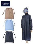【ムーンバット/MOONBAT】のFLAT PURE サイクル レインコート ドット 自転車 収納袋付き ネイビーブルー|ID: prp329100004858680 ipo3291000000035914759