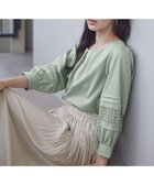 【ティアクラッセ/Tiaclasse】の【洗える】袖レースはさみこみシャツ ミント|ID: prp329100004858691 ipo3291000000035915183