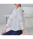 【ティアクラッセ/Tiaclasse】の【洗える】袖レースはさみこみシャツ オフホワイト|ID: prp329100004858691 ipo3291000000035915190