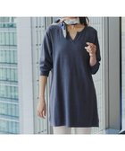 【ティアクラッセ/Tiaclasse】の【洗える】キーネックラメニットチュニック ネイビー|ID: prp329100004858704 ipo3291000000035915411