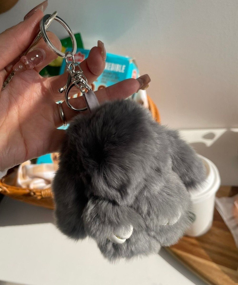 【ウィゴー/WEGO】のもふもふうさぎぬいぐるみキーホルダー インテリア・キッズ・メンズ・レディースファッション・服の通販 founy(ファニー) 　ファッション　Fashion　レディースファッション　Fashion for Women　ミニ財布・二つ折り財布　Wallets & Card Cases　おすすめ　Recommended / Our Picks　キーホルダー　Keychain, Key Holder　スマホ　Smartphone, Mobile Device　財布　Wallet, Purse　グレー|ID: prp329100004858743 ipo3291000000035916387