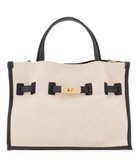 【23区/NIJYUSANKU】のVIOLAd ORO キャンバス レザーコンビ 2WAY トートバッグ アイボリー系|ID: prp329100004858784 ipo3291000000035917247