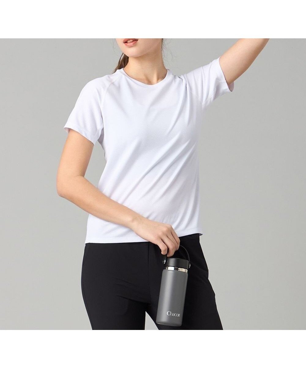 【チャコット/Chacott】のChacott BALANCE ランナーズTシャツ インテリア・キッズ・メンズ・レディースファッション・服の通販 founy(ファニー) ファッション Fashion レディースファッション Fashion for Women トップス・カットソー Cut & Sew Tops シャツ・ブラウス・オフィスカジュアル Elegant Blouses & Button-Ups ロングTシャツ・Tシャツ Longline T-Shirts & Tees カッティング Cutting Detail 吸水 Absorbent, Quick-Dry シェイプ Shape, Slim Fit ストレッチ Stretch, Stretchy Fabric パウダー Powder, Soft Tone プリント Print, Printed Pattern メッシュ Mesh, Net Fabric ホワイト|ID: prp329100004858825 ipo3291000000035917715