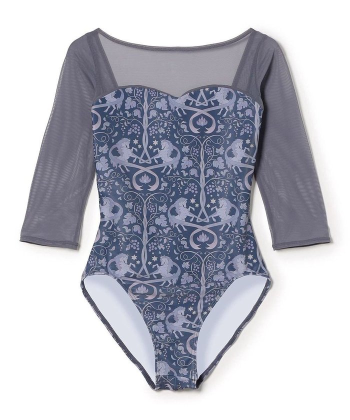 【チャコット/Chacott】の6分袖レオタード インテリア・キッズ・メンズ・レディースファッション・服の通販 founy(ファニー) https://founy.com/ ファッション Fashion レディースファッション Fashion for Women トップス・カットソー Cut & Sew Tops カッティング Cutting Detail クラシカル Classical, Vintage-Inspired プリント Print, Printed Pattern モチーフ Motif, Design Theme エレガント 上品 Elegant |ID: prp329100004858835 ipo3291000000035917798