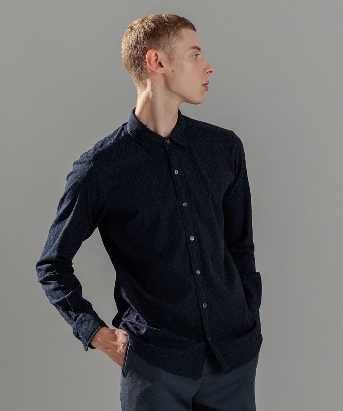 【ジョゼフ オム/JOSEPH HOMME / MEN】のオーナメントジャガードストレッチ レギュラーカラーシャツ インテリア・キッズ・メンズ・レディースファッション・服の通販 founy(ファニー) https://founy.com/ ファッション Fashion メンズファッション Fashion for Men トップス・カットソー Cut & Sew Tops メンズシャツ Shirts インナー Innerwear シェイプ Shape, Slim Fit シンプル Simple, Minimal ジャケット Jacket, Outerwear ストレッチ Stretch, Stretchy Fabric ポケット Pocket, Pocket Detail エレガント 上品 Elegant 無地 Plain, Solid Color A/W・秋冬 Autumn/Winter 長袖 Long Sleeve, Full Sleeve |ID: prp329100004858986 ipo3291000000035927669