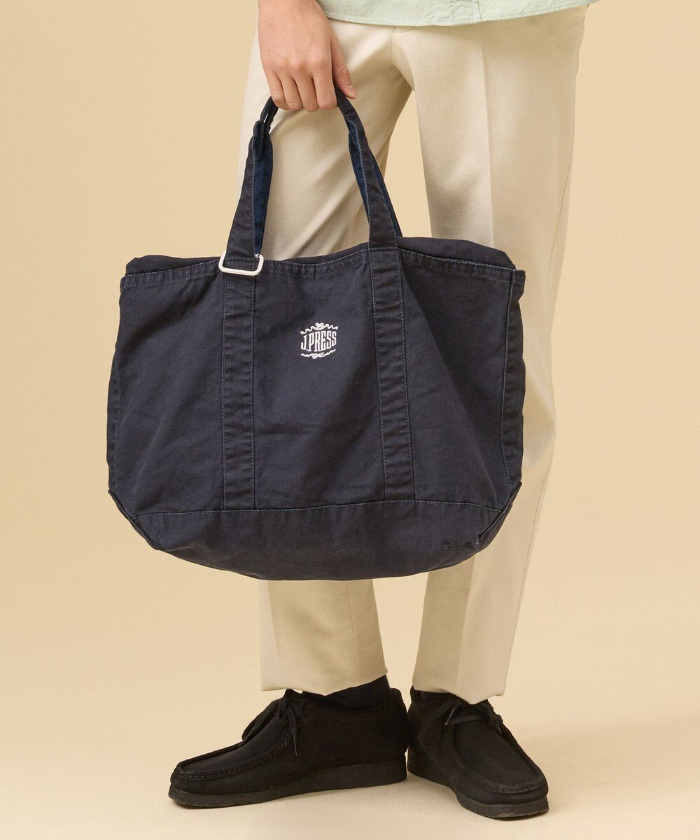 【ジェイ プレス/J.PRESS / MEN】のコットンキャンバス オーバルトートバッグ インテリア・キッズ・メンズ・レディースファッション・服の通販 founy(ファニー) 　ファッション　Fashion　メンズファッション　Fashion for Men　バッグ　Bags　トートバッグ / 通勤・大容量バッグ　Tote Bags　オーバル　Oval Design　キャンバス　Canvas, Canvas Fabric　キーホルダー　Keychain, Key Holder　ヴィンテージ　Vintage Style　ネイビー系|ID: prp329100004858993 ipo3291000000035927793