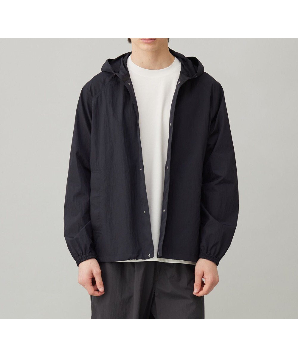 【アンフィーロ/UNFILO / MEN】の耐久撥水 ライトフードブルゾン インテリア・キッズ・メンズ・レディースファッション・服の通販 founy(ファニー) 　ファッション　Fashion　メンズファッション　Fashion for Men　アウター　Men's Coats Outerwear　ブルゾンジャケット / カジュアルアウター　Bomber Jackets & Blousons　ヴィンテージ　Vintage Style　春　Spring　シャンブレー　Chambray, Denim-Like Fabric　ジャケット　Jacket, Outerwear　ブルゾン　Blouson, Bomber Jacket　S/S・春夏　SS, Spring/Summer, Warm Season　夏　Summer　ネイビー|ID: prp329100004858994 ipo3291000000035927809