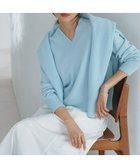 【23区/NIJYUSANKU】の【Oggi2月号掲載/洗える】ウールカシミヤ Vネック ニット スカイブルー系|ID: prp329100004859004 ipo3291000000035928036