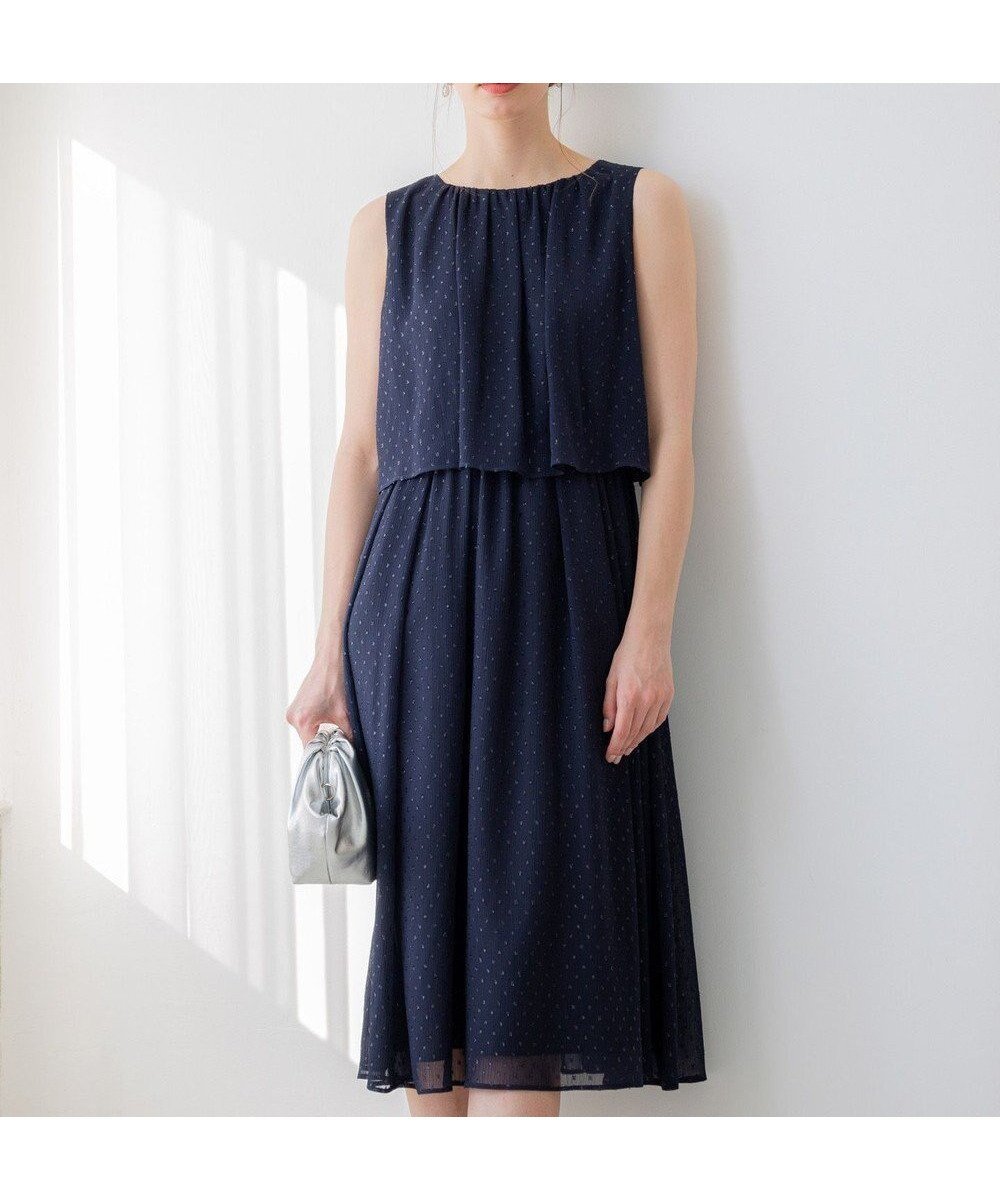 【23区/NIJYUSANKU】の【APPLAUDIR】ドットシアークレープ ドレス 人気、トレンドファッション・服の通販 founy(ファニー) 　ファッション　Fashion　レディースファッション　Fashion for Women　ワンピース　Dresses　フォーマル・パーティードレス・結婚式用ドレス　Elegant & Casual Dresses　2025年　2025　2025春夏・S/S　Spring/Summer 2025 SS25　シフォン　Chiffon, Lightweight Fabric　ジョーゼット　Georgette, Semi-Sheer Fabric　ドット　Polka Dot, Dot Pattern　ドレス　Dress, One-Piece　ノースリーブ　Sleeveless, No-Sleeve　パーティ　Party, Party Style　夏　Summer　春　Spring　S/S・春夏　SS, Spring/Summer, Warm Season　結婚式　Wedding　 other-1|ID: prp329100004859036 ipo3291000000035928762