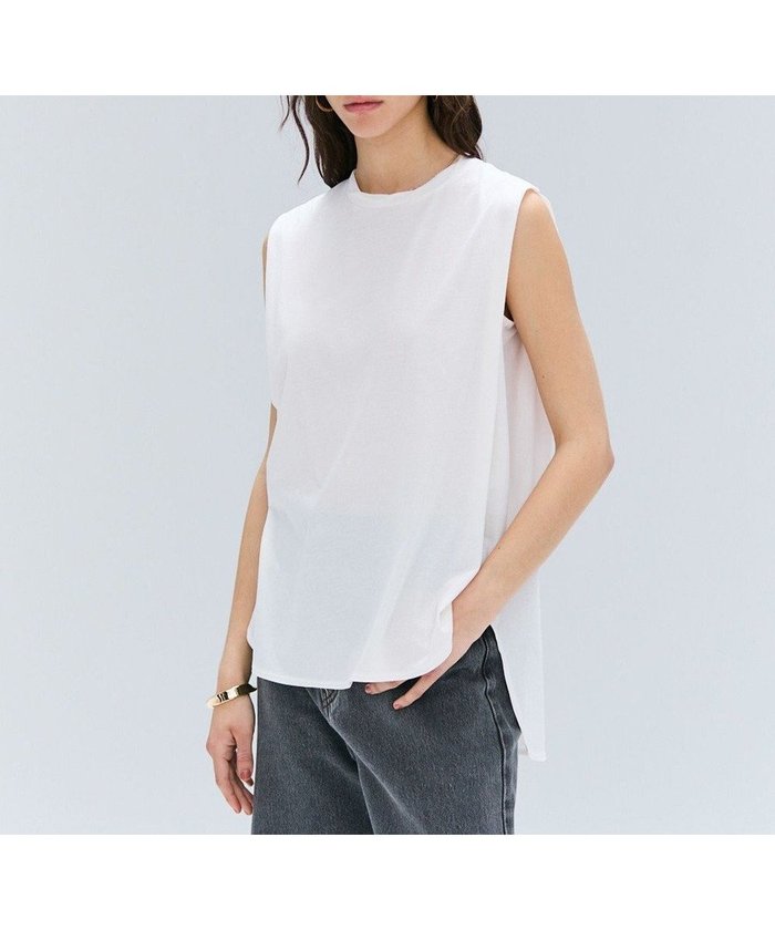 【ベイジ,/BEIGE,】の【BEIGE,ecru/WEB限定・洗える】FINE DRY TOUCH / ねじりデザインコットンノースリーブトップス インテリア・キッズ・メンズ・レディースファッション・服の通販 founy(ファニー) https://founy.com/ ファッション Fashion レディースファッション Fashion for Women トップス・カットソー Cut & Sew Tops キャミソール&ノースリーブ Camisoles & Sleeveless Tops シャツ・ブラウス・オフィスカジュアル Elegant Blouses & Button-Ups ロングTシャツ・Tシャツ Longline T-Shirts & Tees カットソー・ベーシックTシャツ Cut-and-Sewn Tops / Stretch Tees & Basics カットソー Cut and Sewn Top 夏 Summer 春 Spring S/S・春夏 SS, Spring/Summer, Warm Season 洗える Machine Washable |ID: prp329100004859104 ipo3291000000035930869