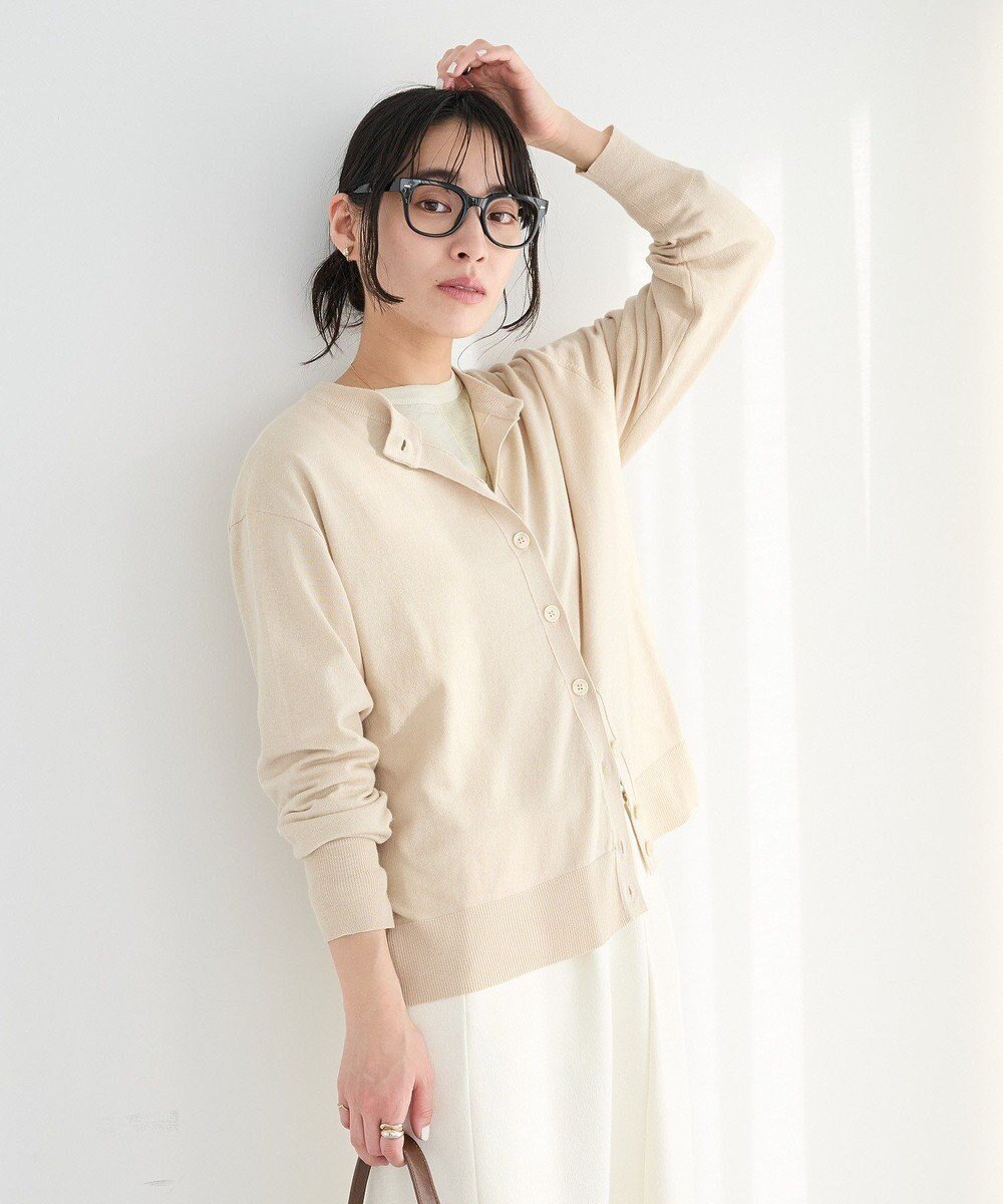【クラフトスタンダードブティック/CRAFT STANDARD BOUTIQUE】の選べる丈/クルーネックカーディガン インテリア・キッズ・メンズ・レディースファッション・服の通販 founy(ファニー) 　ファッション　Fashion　レディースファッション　Fashion for Women　トップス・カットソー　Cut & Sew Tops　カーディガン・羽織り　Layered Style Cardigans　春　Spring　カーディガン　Cardigan, Knitwear　クール　Cool, Chic　シャツワンピ　Shirt Dress, Shirt One-Piece　ショート　Short, Short Length　シンプル　Simple, Minimal　スニーカー　Sneakers, Trainers　デニム　Denim, Jeans Material　バランス　Balance, Style Balance　ベーシック　Basic, Essential　ポケット　Pocket, Pocket Detail　リラックス　Relax, Relaxed Fit　ロング　Long, Long-Length　ワイド　Wide, Wide Fit　S/S・春夏　SS, Spring/Summer, Warm Season　夏　Summer　Gray Beige|ID: prp329100004859198 ipo3291000000035933300
