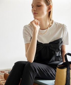 【トッカ/TOCCA】 【洗える】PRESENT RIBBON Tシャツ人気、トレンドファッション・服の通販 founy(ファニー) ファッション Fashion レディースファッション Fashion for Women トップス・カットソー Cut & Sew Tops シャツ・ブラウス・オフィスカジュアル Elegant Blouses & Button-Ups ロングTシャツ・Tシャツ Longline T-Shirts & Tees カットソー・ベーシックTシャツ Cut-and-Sewn Tops / Stretch Tees & Basics 2025年 2025 2025春夏・S/S Spring/Summer 2025 SS25 おすすめ Recommended / Our Picks カットソー Cut and Sewn Top シンプル Simple, Minimal ドッキング Docking, Mixed Material フェミニン Feminine, Girly リボン Ribbon, Bow 夏 Summer 春 Spring S/S・春夏 SS, Spring/Summer, Warm Season 洗える Machine Washable |ID:prp329100004859240