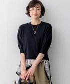 【23区/NIJYUSANKU】の【見上愛さん着用】キュプラコットン プルオーバー ニット ネイビー系|ID: prp329100004859296 ipo3291000000036159988