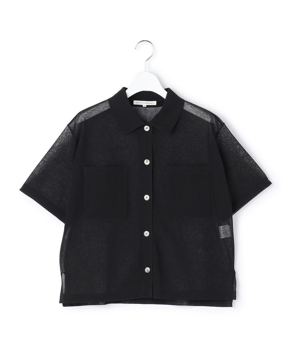 【23区/NIJYUSANKU】の【先行予約】シアー ポロニット インテリア・キッズ・メンズ・レディースファッション・服の通販 founy(ファニー) ファッション Fashion レディースファッション Fashion for Women トップス・カットソー Cut & Sew Tops ニット Knit Tops & Sweaters 春 Spring カーディガン Cardigan, Knitwear キャミソール Camisole, Spaghetti Strap Top 軽量 Lightweight, Ultra Light シアー Sheer, See-Through セーター Sweater, Knitwear トレンド Trend, Trending Now バランス Balance, Style Balance ポケット Pocket, Pocket Detail ワイド Wide, Wide Fit S/S・春夏 SS, Spring/Summer, Warm Season おすすめ Recommended / Our Picks 夏 Summer エレガント 上品 Elegant 2026年 2026 ブラック系|ID: prp329100004859304 ipo3291000000035935104