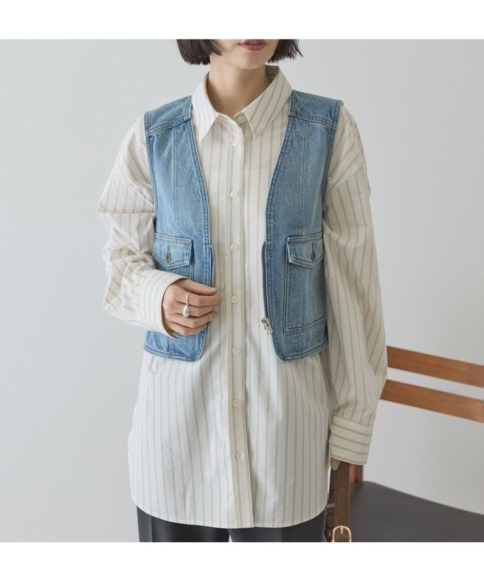 【アメリカンホリック/AMERICAN HOLIC】のショート丈デニムベスト インテリア・キッズ・メンズ・レディースファッション・服の通販 founy(ファニー) https://founy.com/ ファッション Fashion レディースファッション Fashion for Women アウター Coat / Outerwear Collection トップス・カットソー Cut & Sew Tops ベスト&ジレ / 重ね着スタイル Vests & Gilets アメリカン American Style 春 Spring ショート Short, Short Length シンプル Simple, Minimal スタイリッシュ Stylish, Fashionable デニム Denim, Jeans Material 定番 Standard, Basic Item バランス Balance, Style Balance ベスト Vest, Waistcoat ポケット Pocket, Pocket Detail ロング Long, Long-Length S/S・春夏 SS, Spring/Summer, Warm Season おすすめ Recommended / Our Picks 夏 Summer 2026年 2026 |ID: prp329100004859330 ipo3291000000035935536