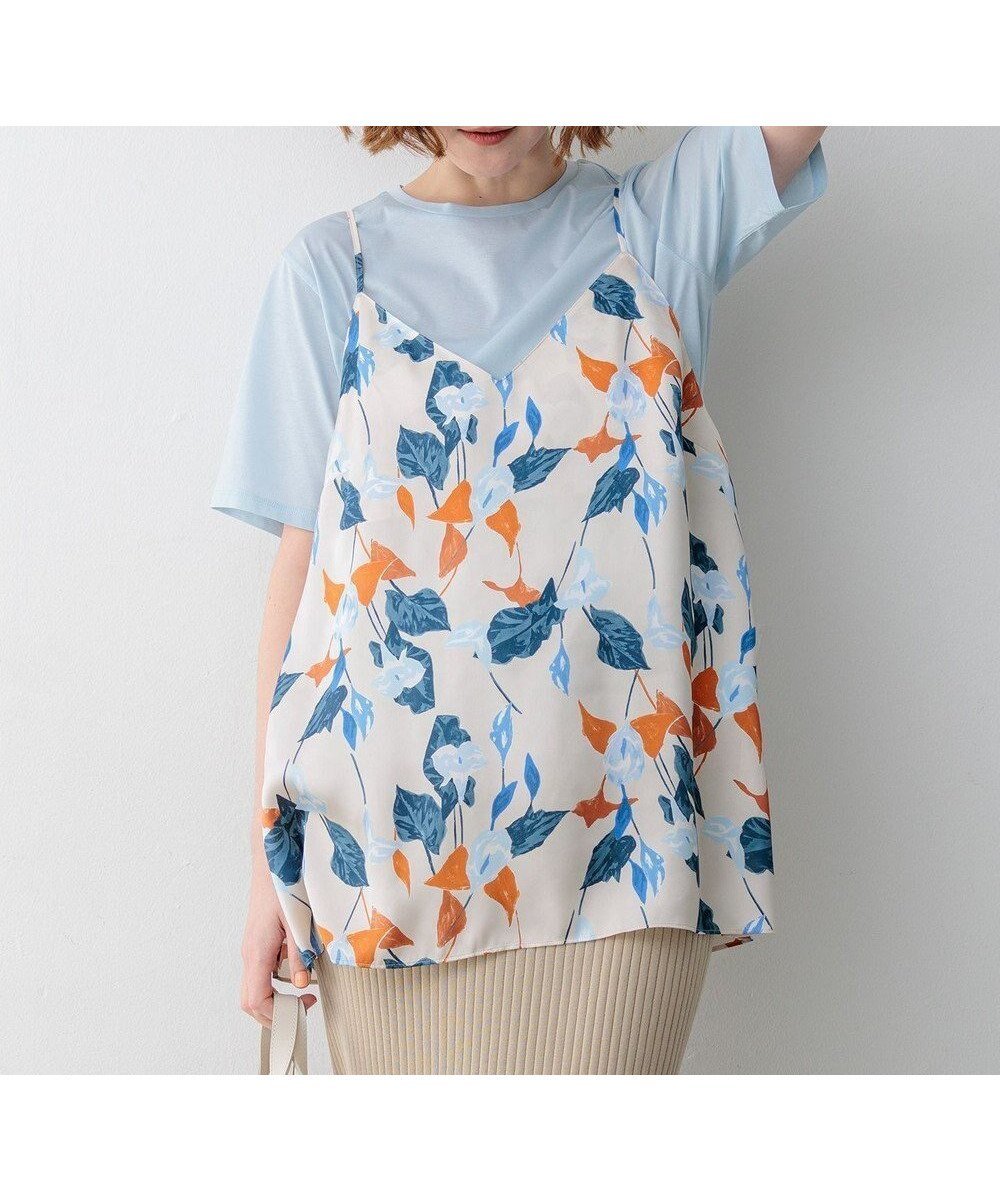 【23区/NIJYUSANKU】の【先行予約】カラーリリープリント キャミソールブラウス インテリア・キッズ・メンズ・レディースファッション・服の通販 founy(ファニー) ファッション Fashion レディースファッション Fashion for Women トップス・カットソー Cut & Sew Tops キャミソール&ノースリーブ Camisoles & Sleeveless Tops シャツ・ブラウス・オフィスカジュアル Elegant Blouses & Button-Ups インナー Innerwear ヴィンテージ Vintage Style 春 Spring カットソー Cut and Sewn Top キャミソール Camisole, Spaghetti Strap Top サテン Satin, Glossy Fabric シルク Silk, 100% Silk シンプル Simple, Minimal ダウン Down, Puffer デニム Denim, Jeans Material バランス Balance, Style Balance フランス France, French プリント Print, Printed Pattern ワイド Wide, Wide Fit S/S・春夏 SS, Spring/Summer, Warm Season 夏 Summer エレガント 上品 Elegant 2026年 2026 ベージュ系|ID: prp329100004859340 ipo3291000000035935721