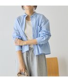 【アメリカンホリック/AMERICAN HOLIC】の【イージーケア】ショート丈ストライプシャツ Stripe Sax|ID: prp329100004859353 ipo3291000000035935979