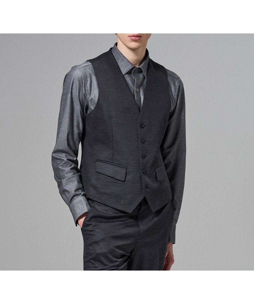 【ジョゼフ オム/JOSEPH HOMME / MEN】の【セットアップ対応】スプリングウールジャージー ジレ インテリア・キッズ・メンズ・レディースファッション・服の通販 founy(ファニー) 　ファッション　Fashion　メンズファッション　Fashion for Men　アウター　Men's Coats Outerwear　シェイプ　Shape, Slim Fit　ジャケット　Jacket, Outerwear　セットアップ　Set-Up, Coordinated Outfit　ビジネス 仕事 通勤　Business / Work / Commuting　フォーマル　Formal, Dressy　フラップ　Flap, Flap Pocket　フロント　Front, Front Design　ベーシック　Basic, Essential　ポケット　Pocket, Pocket Detail　エレガント 上品　Elegant　冬　Winter / This Winter　夏　Summer　春　Spring　S/S・春夏　SS, Spring/Summer, Warm Season　グレー系|ID: prp329100004859634 ipo3291000000035959241