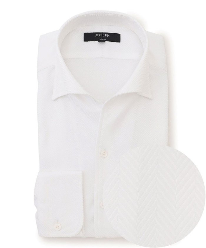 【ジョゼフ オム/JOSEPH HOMME / MEN】の【ドレスシャツ】ツイルヘリンボンクレイジー インテリア・キッズ・メンズ・レディースファッション・服の通販 founy(ファニー) https://founy.com/ ファッション Fashion メンズファッション Fashion for Men トップス・カットソー Cut & Sew Tops メンズシャツ Shirts おすすめ Recommended / Our Picks インド Indian Textile エレガント 上品 Elegant ツイル Twist, Twisted Detail ドレス Dress, One-Piece 夏 Summer S/S・春夏 SS, Spring/Summer, Warm Season A/W・秋冬 Autumn/Winter |ID: prp329100004859637 ipo3291000000035959363