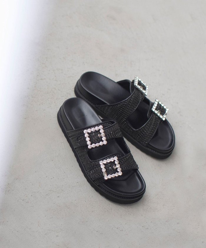 【組曲/KUMIKYOKU】のバックルプラットフォームサンダル インテリア・キッズ・メンズ・レディースファッション・服の通販 founy(ファニー) https://founy.com/ ファッション Fashion レディースファッション Fashion for Women バッグ Bags サンダル Sandals, Summer Shoes ビジュー Bijou, Jewel-like Accent 厚底 Platform Shoes 夏 Summer 春 Spring S/S・春夏 SS, Spring/Summer, Warm Season |ID: prp329100004859675 ipo3291000000035960513