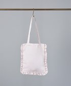 【メゾンドフルール/Maison de FLEUR】のEC限定フリルサテントートバッグ Pink Beige|ID: prp329100004859703 ipo3291000000035961426