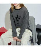 【アメリカンホリック/AMERICAN HOLIC】の【Mickey Friends】フロッキーリンガーT 人気、トレンドファッション・服の通販 founy(ファニー) ファッション Fashion レディースファッション Fashion for Women トップス・カットソー Cut & Sew Tops シャツ・ブラウス・オフィスカジュアル Elegant Blouses & Button-Ups ロングTシャツ・Tシャツ Longline T-Shirts & Tees カットソー・ベーシックTシャツ Cut-and-Sewn Tops / Stretch Tees & Basics アメリカン American Style 春 Spring カットソー Cut and Sewn Top シンプル Simple, Minimal ジャケット Jacket, Outerwear スタイリッシュ Stylish, Fashionable プリント Print, Printed Pattern S/S・春夏 SS, Spring/Summer, Warm Season 夏 Summer thumbnail Charcoal Gray|ID: prp329100004859705 ipo3291000000035961460