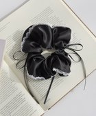 【メゾンドフルール/Maison de FLEUR】のレースリボンシュシュ Black|ID: prp329100004859784 ipo3291000000035962607